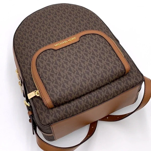 MICHAEL KORS JAYCEE MEDIUM BACKPACK BROWN SIGNATURE COLOR